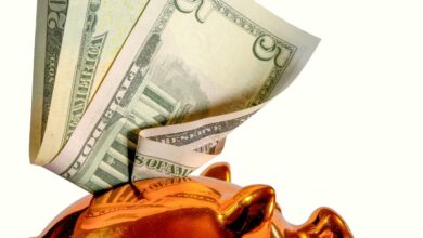 Uang dolar AS dimasukkan ke dalam celengan